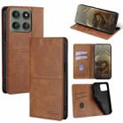 For Motorola Edge 60 Pro 5G Cow Texture Magnetic Leather Phone Case(Light Brown) - 1