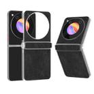 For ZTE nubia Flip/Libero Flip PU Leather Black Edge Phone Case(Black) - 1