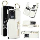 For Samsung Galaxy S20 Ultra Litchi Texture Zipper Double Buckle Card Bag Phone Case(White) - 1