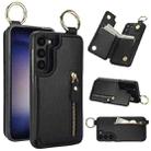 For Samsung Galaxy S23+ 5G Litchi Texture Zipper Double Buckle Card Bag Phone Case(Black) - 1