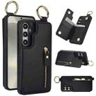 For Samsung Galaxy S24+ 5G Litchi Texture Zipper Double Buckle Card Bag Phone Case(Black) - 1