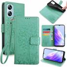 For Blackview A52 Tree & Deer Embossed Leather Phone Case(Green) - 1