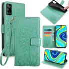 For CUBOT P40 Tree & Deer Embossed Leather Phone Case(Green) - 1