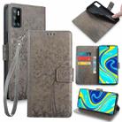 For CUBOT P40 Tree & Deer Embossed Leather Phone Case(Grey) - 1