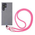 Transparent Buckle Anti-lost Strap Phone Crossbody Long Lanyard(Rose Red) - 1