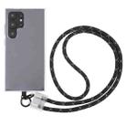 Transparent Buckle Anti-lost Strap Phone Crossbody Long Lanyard(Black White) - 1