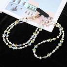 Phone Anti-lost Neck Chain Plastic Diamond Pearl Crossbody Lanyard(White) - 1