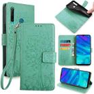 For Huawei P Smart+ 2019 / Enjoy 9S Tree & Deer Embossed Leather Phone Case(Green) - 1