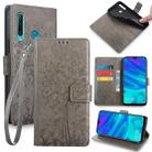For Huawei P Smart+ 2019 / Enjoy 9S Tree & Deer Embossed Leather Phone Case(Grey) - 1