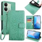 For Infinix Smart 7 HD Tree & Deer Embossed Leather Phone Case(Green) - 1