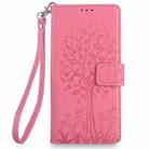 For Infinix Hot 60 Pro 4G Tree & Deer Embossed Leather Phone Case(Pink) - 2