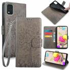 For LG K42 Tree & Deer Embossed Leather Phone Case(Grey) - 1
