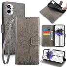 For Nothing Phone 1 Tree & Deer Embossed Leather Phone Case(Grey) - 1