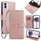 For Nothing Phone 1 Tree & Deer Embossed Leather Phone Case(Rose Gold) - 1
