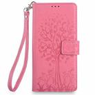 For OPPO A5 Pro 5G Global Tree & Deer Embossed Leather Phone Case(Pink) - 2