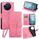 For TCL 50 NxtPaper 5G Tree & Deer Embossed Leather Phone Case(Pink) - 1