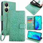 For vivo Y35M+ 5G / Y35+ 5G Tree & Deer Embossed Leather Phone Case(Green) - 1