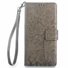 For vivo X200 Pro 5G Tree & Deer Embossed Leather Phone Case(Grey) - 2