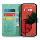 For vivo Y29 4G Global Tree & Deer Embossed Leather Phone Case(Green) - 3