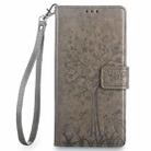 For vivo Y29s 5G / Y04 4G Tree & Deer Embossed Leather Phone Case(Grey) - 2