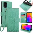 For Alcatel 1B 2022 Tree & Deer Embossed Leather Phone Case(Green) - 1