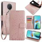 For Xiaomi Redmi K30 Ultra Tree & Deer Embossed Leather Phone Case(Rose Gold) - 1