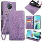 For Xiaomi Redmi K30 Ultra Tree & Deer Embossed Leather Phone Case(Purple) - 1