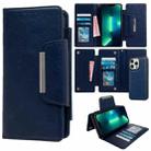 For iPhone 13 Pro Max Multifunctional 7-Card Wallet Leather Phone Case(Royal Blue) - 1