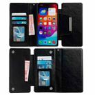 For iPhone 16 Pro Max Multifunctional Seven Cards Wallet Leather Phone Case(Black) - 3