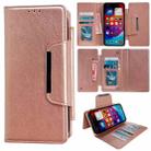 For iPhone 16 Pro Max Multifunctional Seven Cards Wallet Leather Phone Case(Rose Gold) - 1