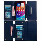 For iPhone 16 Pro Multifunctional Seven Cards Wallet Leather Phone Case(Royal Blue) - 3