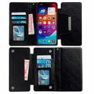 For iPhone 16 Plus Multifunctional Seven Cards Wallet Leather Phone Case(Black) - 3