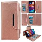 For iPhone 16 Plus Multifunctional Seven Cards Wallet Leather Phone Case(Rose Gold) - 1