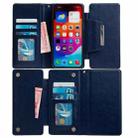 For iPhone 16 Plus Multifunctional Seven Cards Wallet Leather Phone Case(Royal Blue) - 3