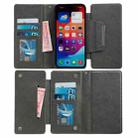 For iPhone 16e Multifunctional 7-Cards Wallet Leather Phone Case(Grey) - 3