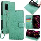 For Rakuten Big S Tree & Deer Embossed Leather Phone Case(Green) - 1