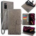 For Rakuten Big S Tree & Deer Embossed Leather Phone Case(Grey) - 1