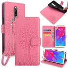 For Meizu V8 Pro Tree & Deer Embossed Leather Phone Case(Pink) - 1