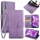 For Nokia G42 5G Tree & Deer Embossed Leather Phone Case(Purple) - 1