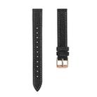 For Garmin Lily 2 14mm Linen Fabric Leather Watch Band(Black) - 1