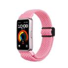 For Huawei Band 9 / 8 Magnetic Buckle Nylon Braid Watch Band(Pink) - 1