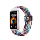 For Huawei Band 9 / 8 Magnetic Buckle Nylon Braid Watch Band(Rainbow) - 1