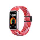 For Huawei Band 9 / 8 Magnetic Buckle Nylon Braid Watch Band(Bright Red) - 1