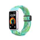 For Huawei Band 9 / 8 Magnetic Buckle Nylon Braid Watch Band(Bright Green) - 1