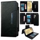 For Samsung Galaxy S24+ 5G Multifunctional 7-Card Wallet Leather Phone Case(Black) - 1