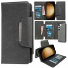 For Samsung Galaxy S23+ 5G Multifunctional 7-Card Wallet Leather Phone Case(Grey) - 1