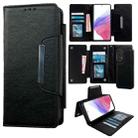 For Samsung Galaxy A53 5G Multifunctional 7-Card Wallet Leather Phone Case(Black) - 1