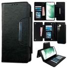 For Samsung Galaxy S22+ 5G Multifunctional 7-Card Wallet Leather Phone Case(Black) - 1