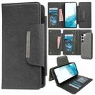 For Samsung Galaxy S22 5G Multifunctional 7-Card Wallet Leather Phone Case(Grey) - 1