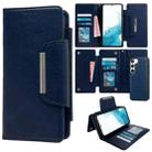 For Samsung Galaxy S22 5G Multifunctional 7-Card Wallet Leather Phone Case(Royal Blue) - 1